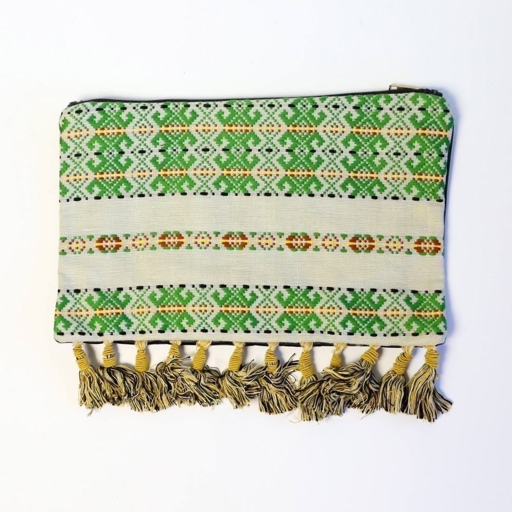 Nicole Manek Canadian Designer reclaimed leather fabric clutch boho cottagecore